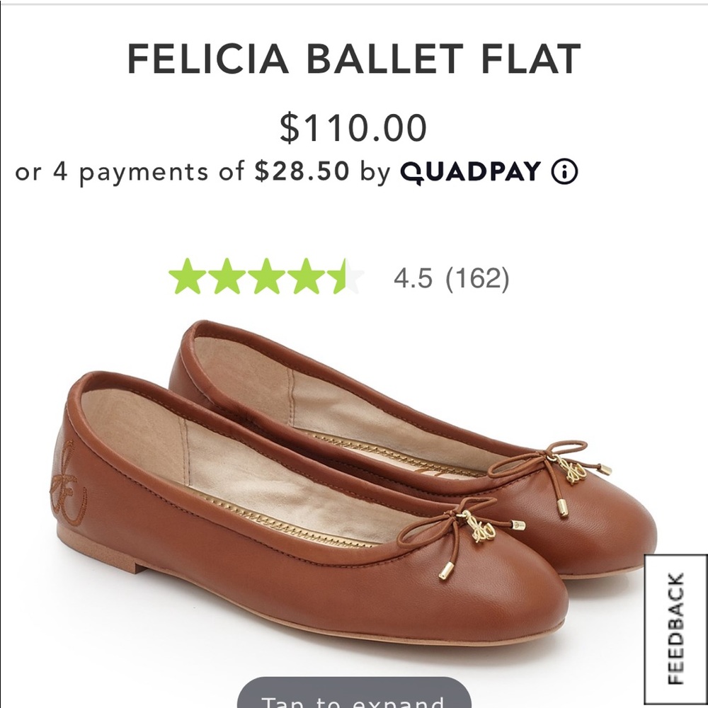 NWT SAM Edelman Felicia Flats